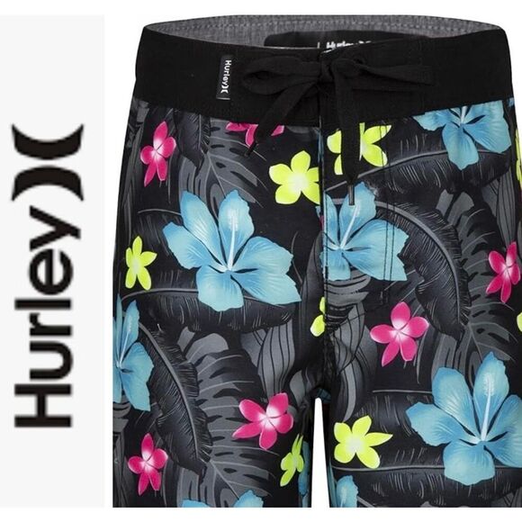 HURLEY - Big Boys Sz 20/30 Board Shorts/Drawstring Adj. Waistband/Above Knee - Picture 1 of 16
